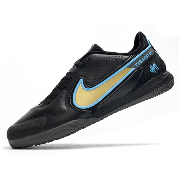 Chuteira Nike Tiempo 9 Legend IC Preto,Amarelo e Azul - VN Esportes