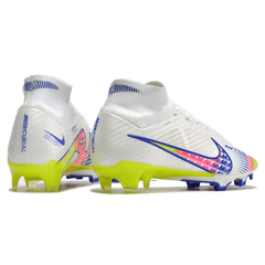 Chuteira Campo Nike Zoom Mercurial Superfly 9 Elite FG Branca e Colorida - VN Esportes