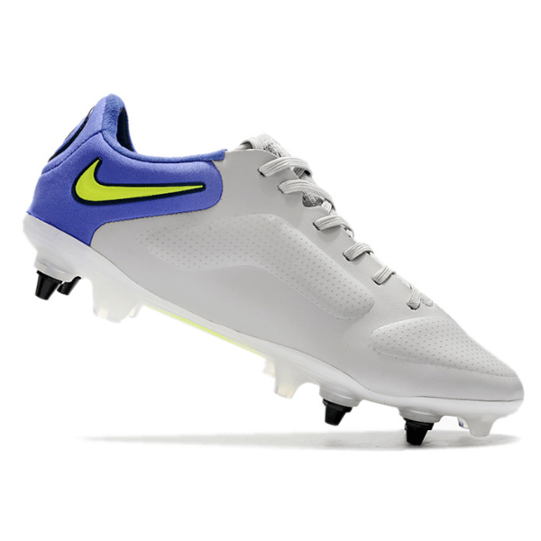 Chuteira Nike Tiempo 9 Legend Anti Clog SG Branca e Azul - VN Esportes